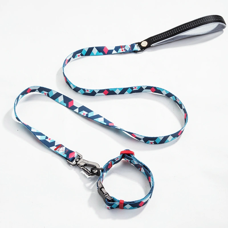 Manufacturers Reflective Smart Sublimation Dual Cotton Hands Tangle Free Double Handle Waist Dog Running  Harness Dog Leash Set