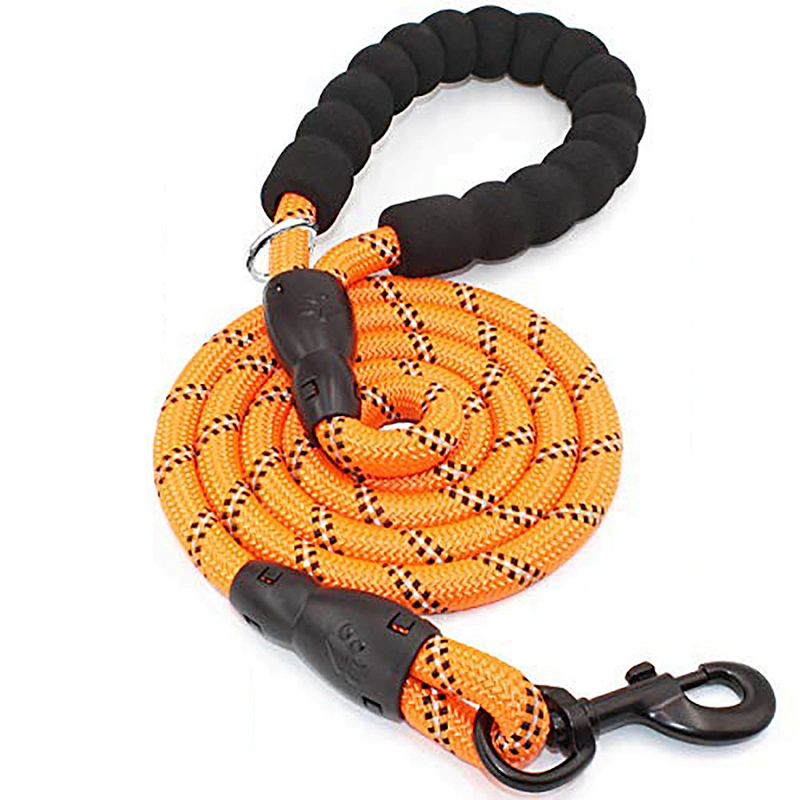American Hot Selling wholesale quality cross border hot style dog lead rope nylon reflective round rope pet lead rope