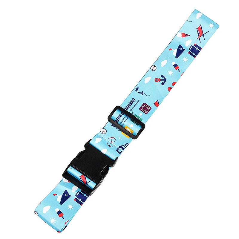 Adjustable Nylon Belts 0.5cm Wide Colorful Password Lock with Handle Sublimation luggage strap