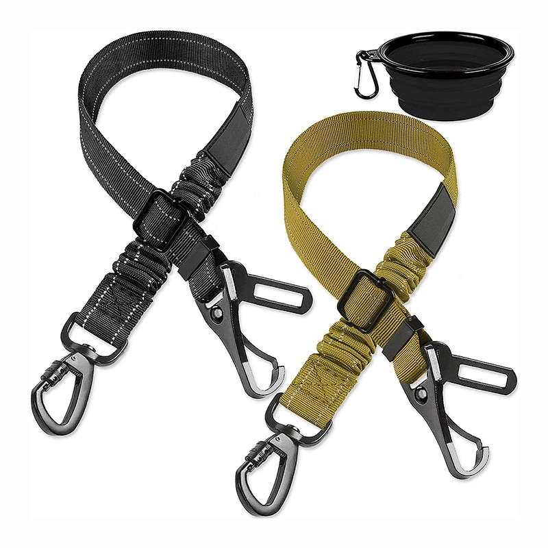 Well Designed Adjustable Nylon Woven  Customized Logo Pet Car Safety Dog Seat Belt