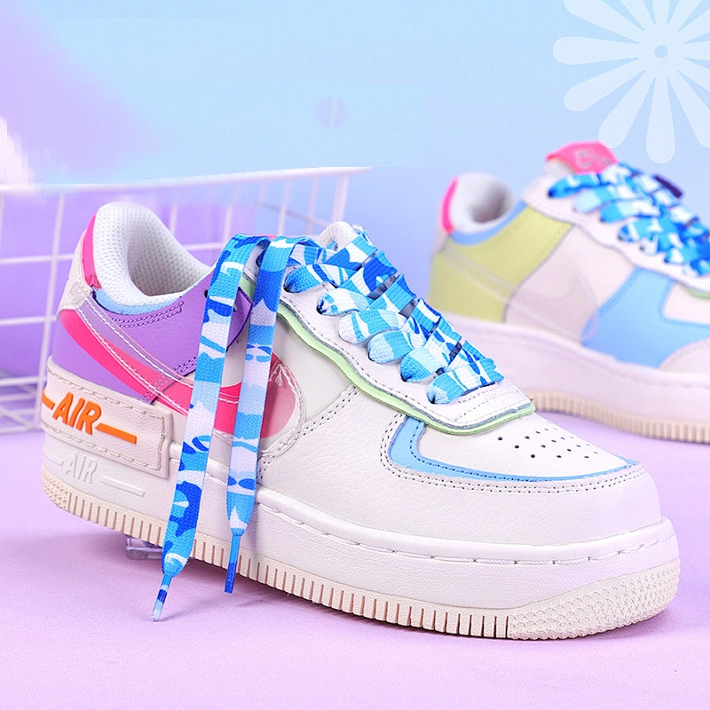 Most Powerful Colorful Leisure Reflective Polyester Sneaker Flat Shoelace//