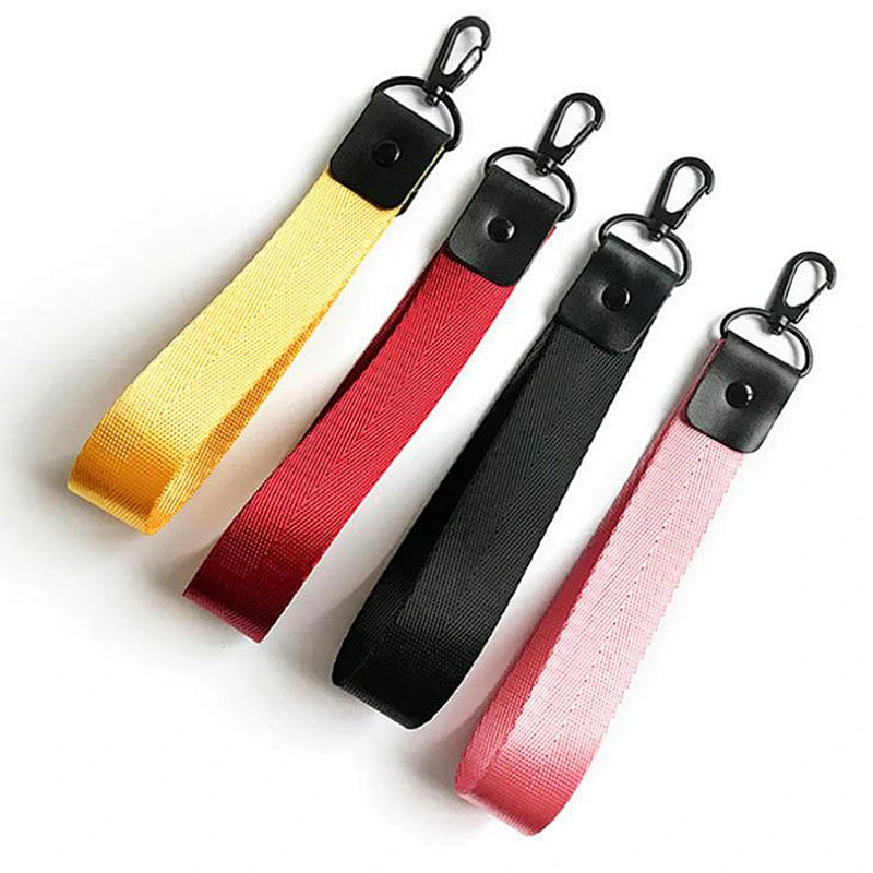 High Quality Wholesale Custom Cheap Phone Case Keychain Polyester Wrist Strap Lanyard