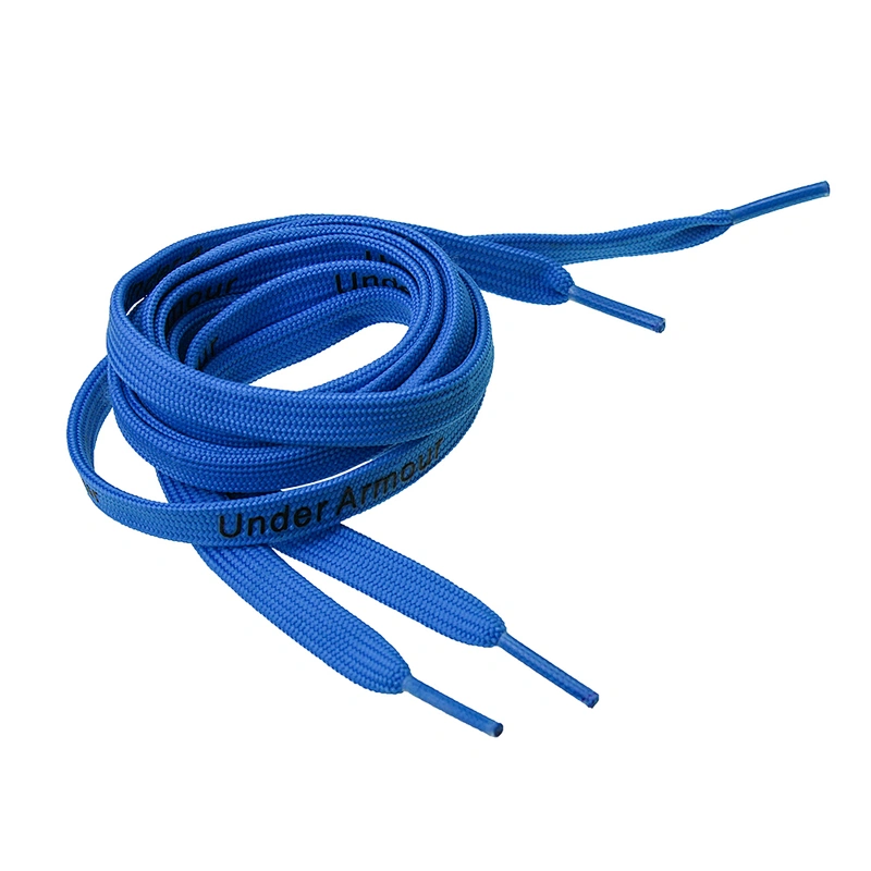 Wholesales Customized LOGO Reflective Shoelaces with Plastic Tips Round Polyester