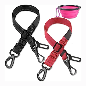 Well Designed Adjustable Nylon Woven  Customized Logo Pet Car Safety Dog Seat Belt