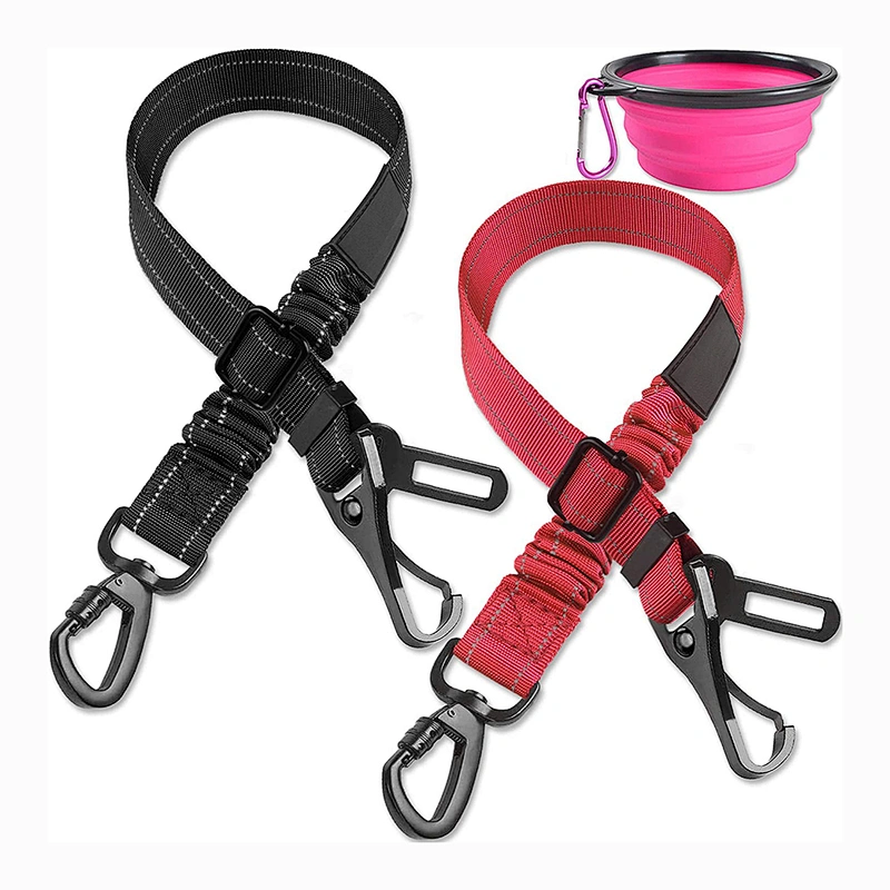 Well Designed Adjustable Nylon Woven  Customized Logo Pet Car Safety Dog Seat Belt