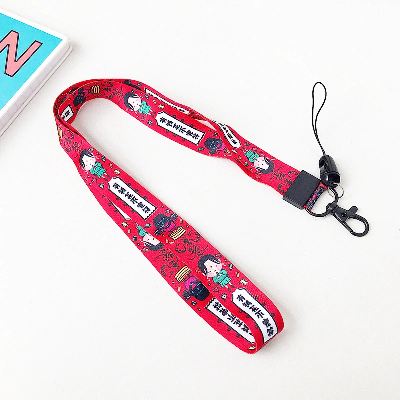 Fashion Printed Sport For Key Chain Ring Necklace Abs Material Metal Clip Swivel Clips Nurse Id Badge Holder Shot Wrist Lanyard