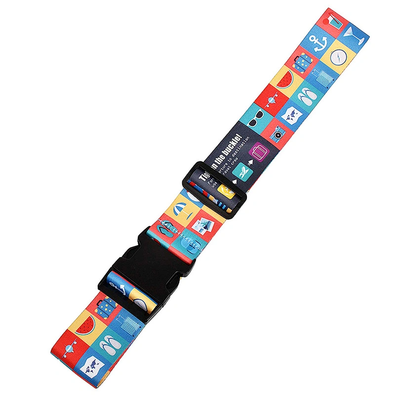 Adjustable Nylon Belts 0.5cm Wide Colorful Password Lock with Handle Sublimation luggage strap