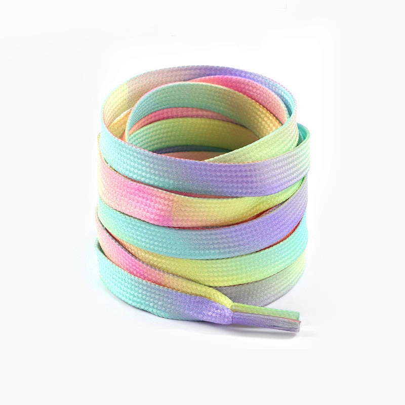 Most Powerful Colorful Leisure Reflective Polyester Sneaker Flat Shoelace//