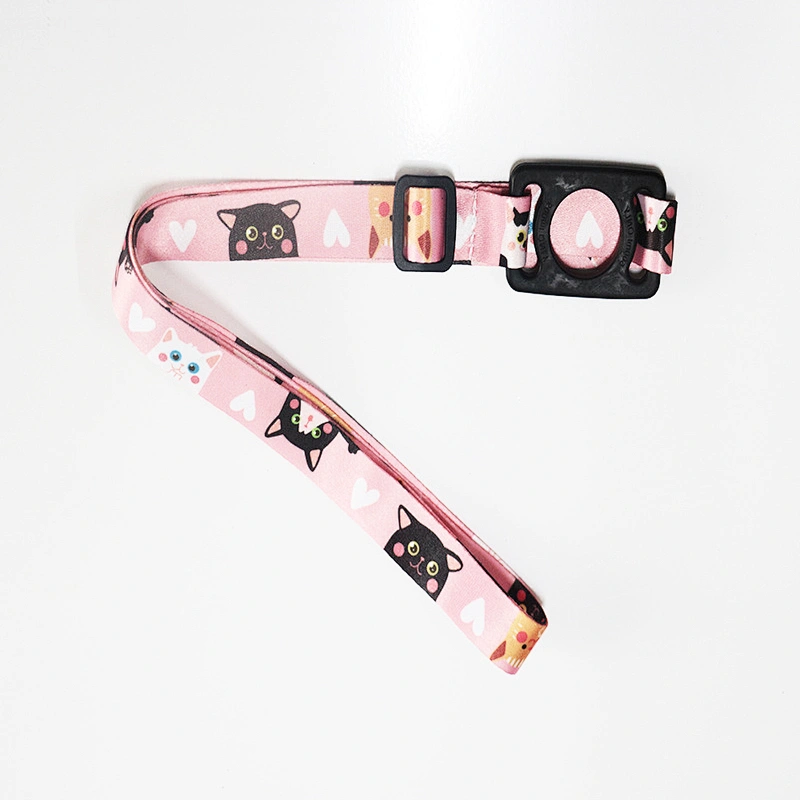 Customized ECO-friendly Lanyards Nylon Straps Pink Polyester Lanyard