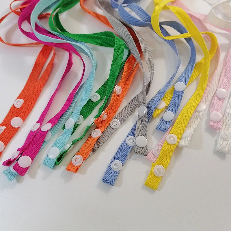Popular Ins 24 colors, Plastic Buttons 10mm/15mm/20mm Anti-lost  Cotton M ask Lanyard/