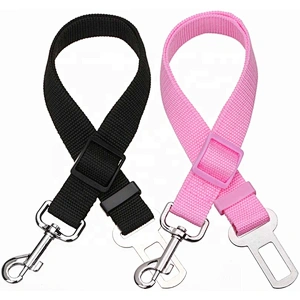 Dog Safety Vest Adjustable Pet Harnesses Double Breathable Mesh Fabric with Car Vehicle Connector Strap Dog Car Seat Belt