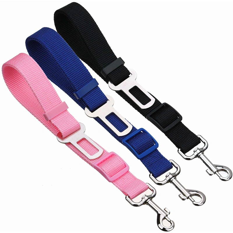 Dog Safety Vest Adjustable Pet Harnesses Double Breathable Mesh Fabric with Car Vehicle Connector Strap Dog Car Seat Belt