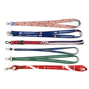 Promotional Custom Logo Pattern Teacher Id Accessories Keychain Sublimation Plain Material Neck Strap Custom Polyester Lanyards