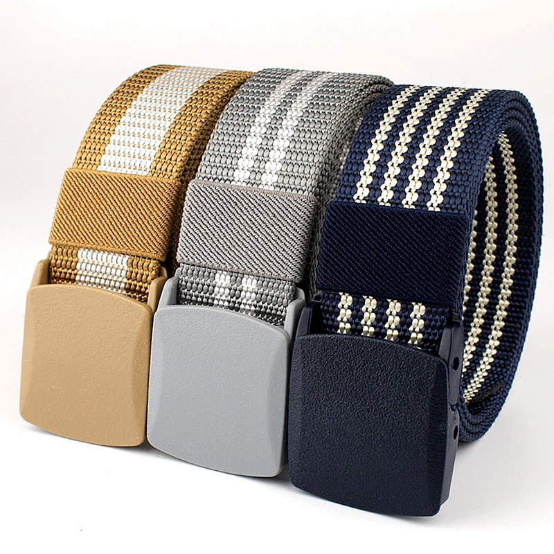 All Match Woven Braided Webbing Women Business Men Lady Universal Factory Manufacturer Thick Custom Nylon Canvas Fabric Belt