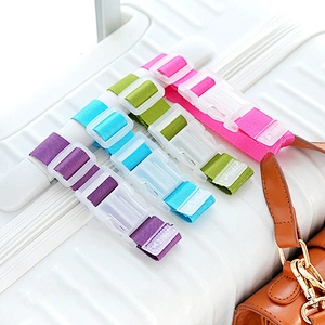 Custom ABS POM Password TSA Lock Weight Weigh Buckle Adjustable Fix Rope Nylon Travel Case Suitcase Belt Luggage Strap
