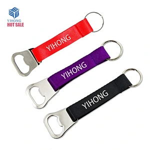 Wholesale Bulk Woven Embroidered Printed Custom Sublimated Logo Polyester Bottle Opener Short Wrist Rope Strap Lanyard