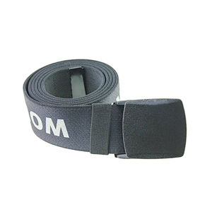 2023 Metal Flip Buckle Custom Jacquard Logo Outdoor Elastic Women Polyester Nylon Woven Stretch Men Fabric Canvas Belt