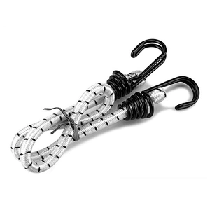 Custom Bike Bicycle Cargo 6mm 8mm 1 Meters Two Double Hook Latex Rubber Suitcase Luggage Strap Elastic Rope Bungee Cord