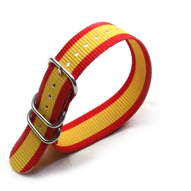 Custom Wrist Sublimation Printed Logo Woven Nylon Fabric Smart i Watchband Watch Strap Band