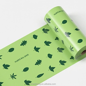 Natural Corn Incense Biodegradable Dog Poop Bags Thickened Leakproof Easy Tear Strong Loadbearing Travel Friendly