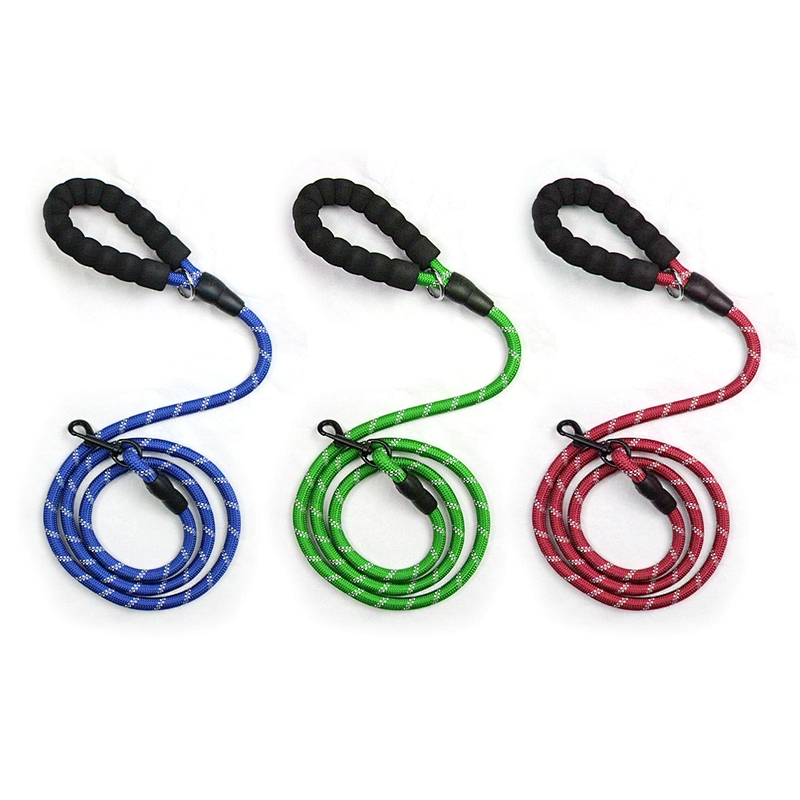 Luxury Heavy Duty Braid Woven Climbing Custom 3 m Training Strong Round Webbing Polyester Nylon PP Reflective Pet Rope Dog Leash
