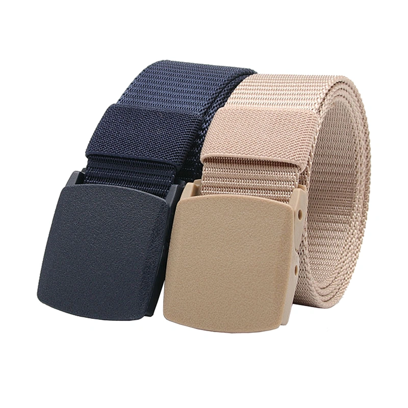 2024 Hot Custom Logo Plastic Buckle 3.8cm Tactical Woven Nylon Canvas Belt for Women and Men