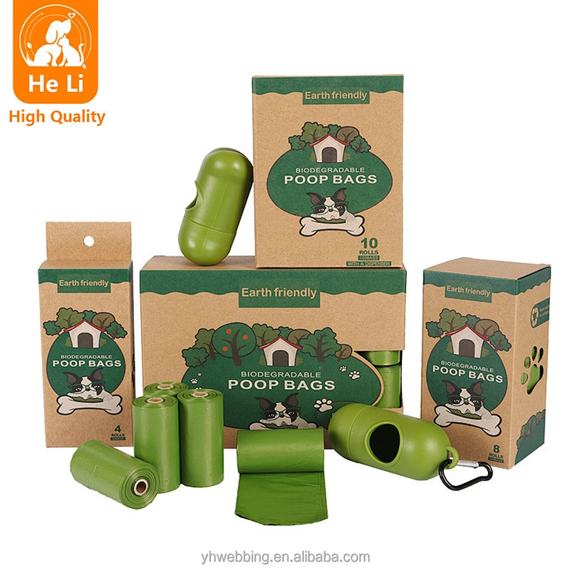 Eco-Friendly Biodegradable Pet Waste Bags Strong Load-Bearing Recycled Roll Core Easy Tear Reusable