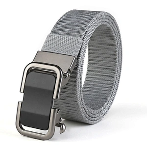 for Wholesale Custom Youth Men Automatic Buckle Casual Pants Braided Outdoor Fashion Web Woven Nylon Man Men Canvas Fabric Belt