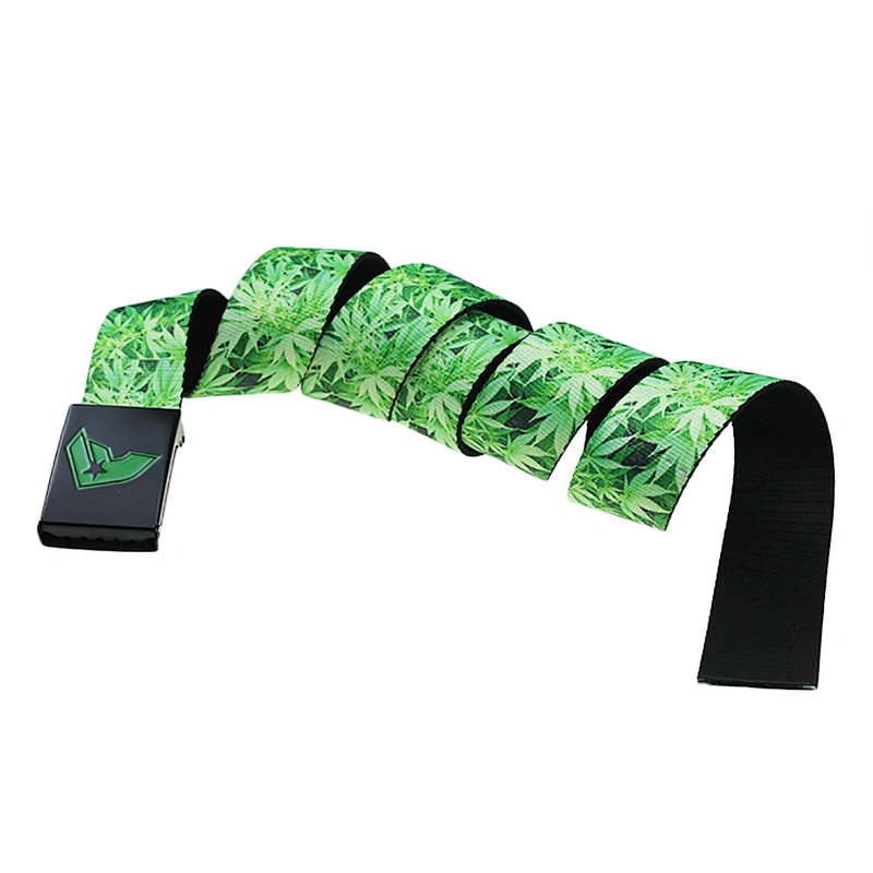 Metal Buckle Men Women Custom High Quality Factory Sublimated Printed Polyester Cotton Woven Nylon Fabric Canvas Belt