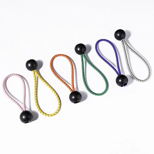 Wholesale 4mm 5mm Tarp Tie Down Strap Canopy Camping Fixed Trampoline Tent Plastic Ball Head Elastic Bungee Rope Cord