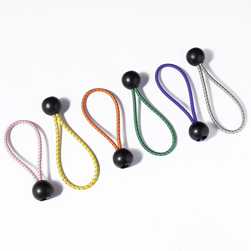 Wholesale 4mm 5mm Tarp Tie Down Strap Canopy Camping Fixed Trampoline Tent Plastic Ball Head Elastic Bungee Rope Cord