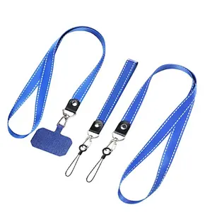 New Other Universal Phone Case Cover Rope Lanyard Cord Neck Cell Mobile Wrist Custom Nylon Patch Polyester Phone Strap Lanyard