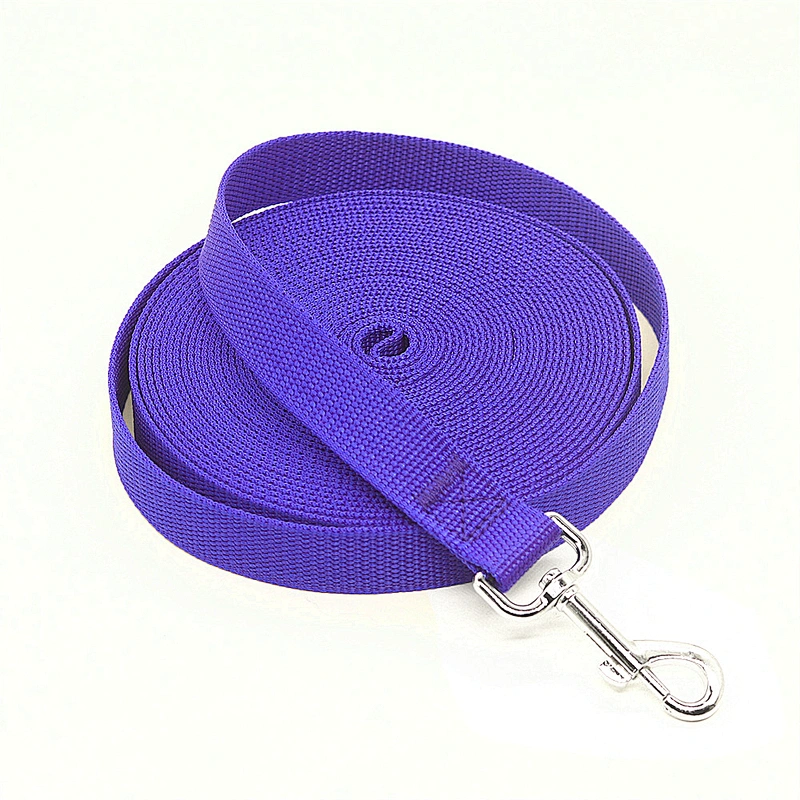 Custom Manufacturer Wholesale Training with Heavy Duty Snap Hook Big Thick PP Nylon Line Lead Pet Cat Dog Hunting Long Leash