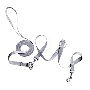 Luxury Custom Crossbody New Design Double Head Shoulder Weave Woven Hands Free Handsfree Nylon Braid Rope Lead Pet Dog Leash