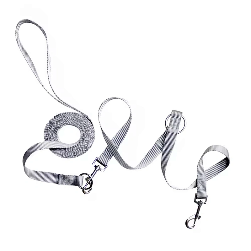 Luxury Custom Crossbody New Design Double Head Shoulder Weave Woven Hands Free Handsfree Nylon Braid Rope Lead Pet Dog Leash