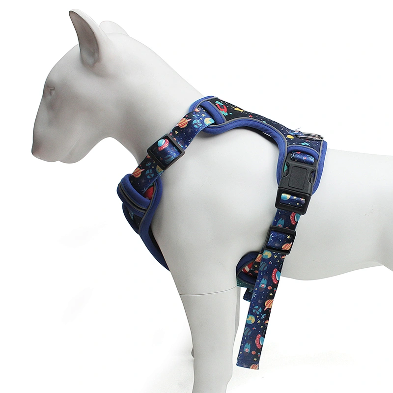 Portable Breathable Pet Vest Dog Harness Diving Material Reflective Adjustable Safety Durable Fashionable Design for Dogs