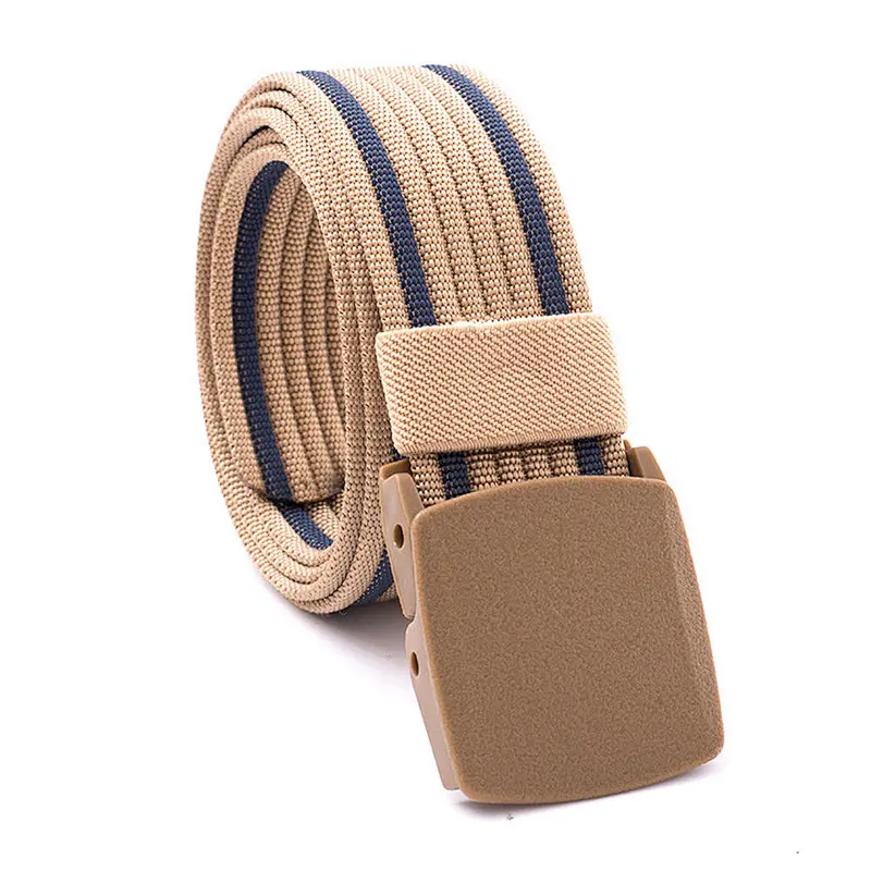 2024 Luxury Hot Sale Factory Automatic Buckle Woven Braid Custom Sublimated Printed Logo Men Canvas Nylon Fabric Belt