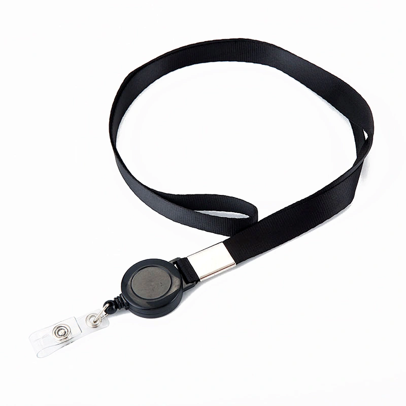 High Quality Office Work Hand Bulk ID Teacher Nurse Neck Woven Braided Card Holder Blank Color Custom Polyester Lanyard