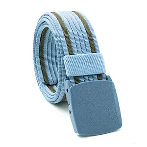 2024 Luxury Hot Sale Factory Automatic Buckle Woven Braid Custom Sublimated Printed Logo Men Canvas Nylon Fabric Belt