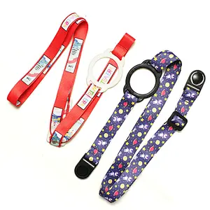 Polyester thermal transfer water bottle carrier adjustable cross body big belly water bottle belts with snap buckle
