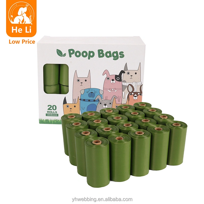 Eco-Friendly Biodegradable Pet Waste Bags Strong Load-Bearing Recycled Roll Core Easy Tear Reusable