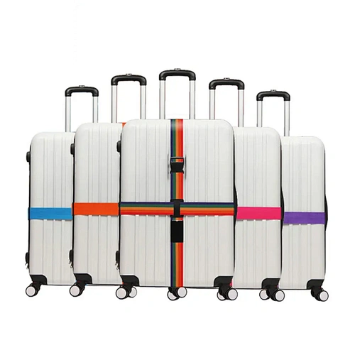 Custom Elastic Anti Opening Thick Fixed Tightening PP Nylon Polyester Cross Packing Travel Case Suitcase Belt Luggage Strap