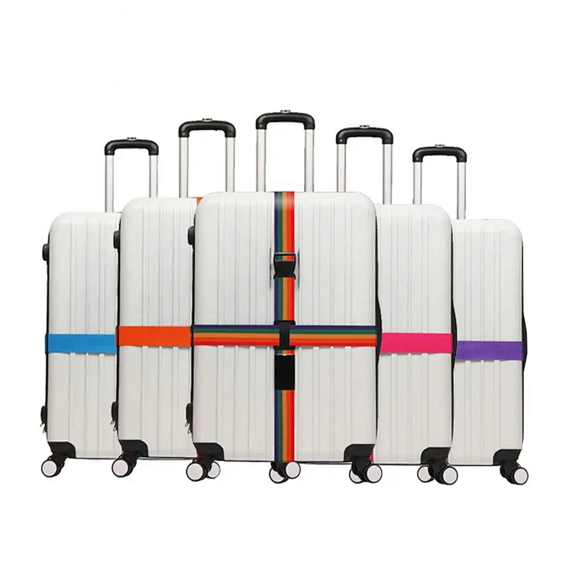 Custom Elastic Anti Opening Thick Fixed Tightening PP Nylon Polyester Cross Packing Travel Case Suitcase Belt Luggage Strap