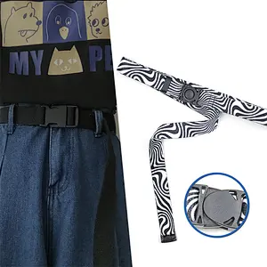 Custom Print Logo for Lady Men Women Woven Braid Cotton Polyester Nylon Canvas Sublimation Fabric Webbed Stretch Belt