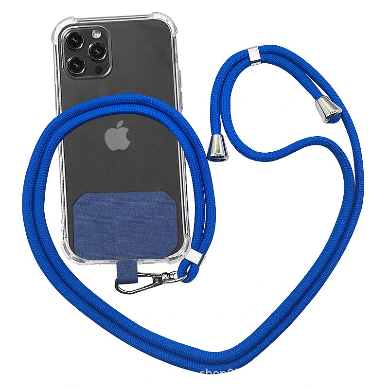 Wholesale Custom Woven Braid Shoulder Neck Crossbody Case Neck Cell Mobile Nylon Patch Phone Lanyard Rope Cord Strap