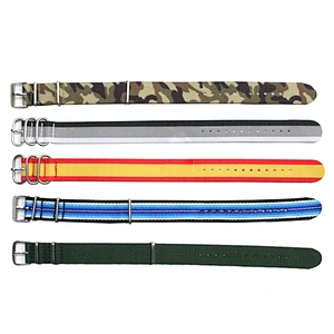Custom Wrist Sublimation Printed Logo Woven Nylon Fabric Smart i Watchband Watch Strap Band