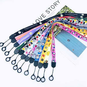 Promotional Customized Anime Sublimation Printer Polyester Lanyard Id Card Holder Lanyard With Logo Custom