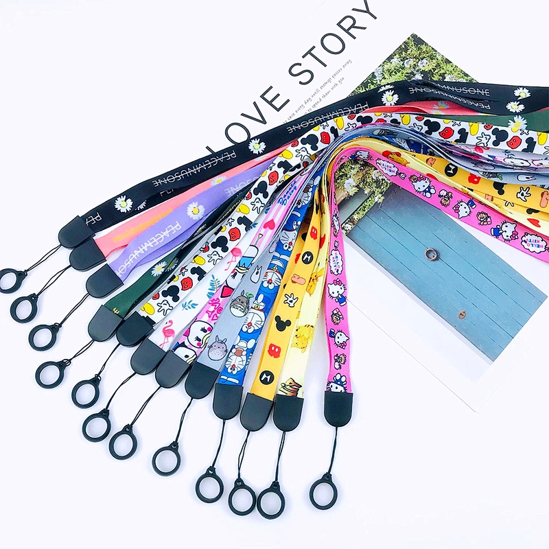 Promotional Customized Anime Sublimation Printer Polyester Lanyard Id Card Holder Lanyard With Logo Custom