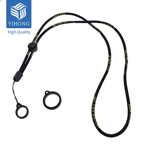 Wholesale Blank Other Printed Logo Custom Tool Halter USB Fabric Woven Jacquard with Silicone Ring Neck Sport Nylon Rope Lanyard