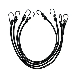 Wholesale Bulk Custom Motorcycle Cargo 6mm 8mm 1 Meters 1m Two Hook Adjustable Latex Rubber Elastic Strap Rope Bungee Cords